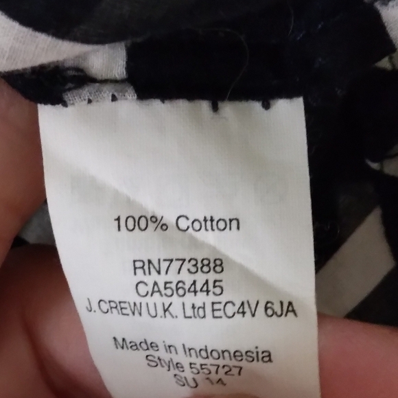 J. Crew Factory Black & Grey Stripe Long Sleeve Lightweight Cotton Tunic M - Picture 9 of 9